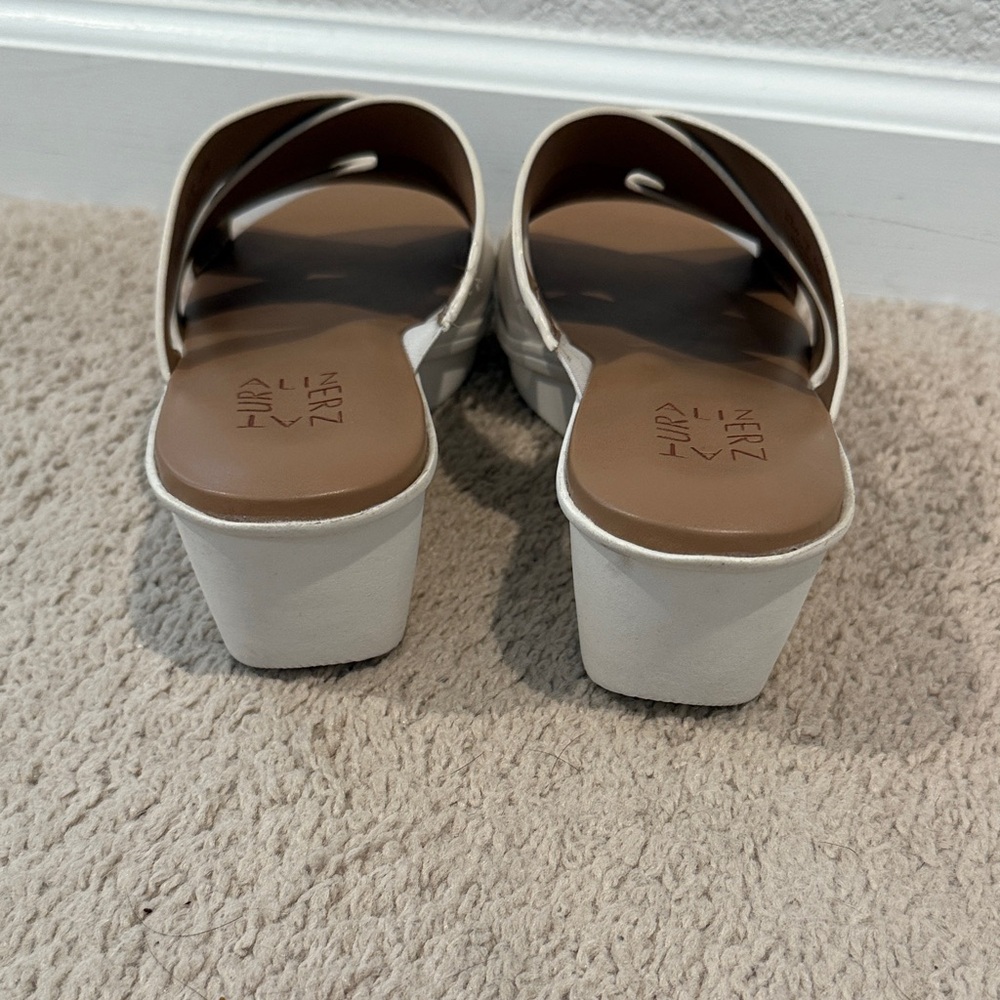 Naturalizer White Wedge Sandals - Picture 5 of 7